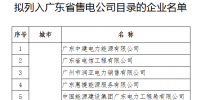 第六批46家！廣東擬列入售電公司目錄企業(yè)公示（附前五批）