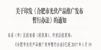 關于印發(fā)《合肥市光伏產(chǎn)品推廣發(fā)布暫行辦法》的通知