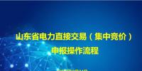 【圖解】山東省電力直接交易（集中競價(jià)）申報(bào)操作流程