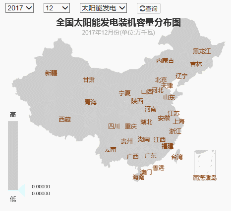 2017年全國(guó)電力發(fā)電，電力裝機(jī)版圖