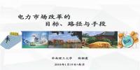 PPT | 電力市場(chǎng)改革的目標(biāo)、路徑與手段