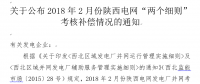 2月份陜西電網(wǎng)“兩個細(xì)則”考核補(bǔ)償情況：19家風(fēng)電場上網(wǎng)電量32905.01萬千瓦時