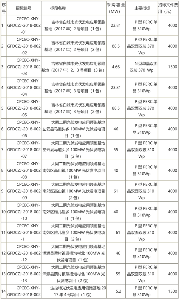 國家電投第二批光伏領(lǐng)跑者項目組件、逆變器招標(biāo)