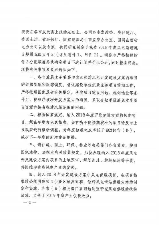 96個(gè)項(xiàng)目！山西省正式印發(fā)2018年度風(fēng)電開發(fā)建設(shè)方案
