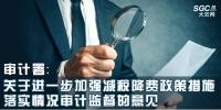 審計(jì)署:關(guān)于進(jìn)一步加強(qiáng)減稅降費(fèi)政策措施落實(shí)情況審計(jì)監(jiān)督的意見(jiàn)
