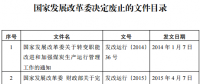 發(fā)改委廢止《關(guān)于規(guī)范跨省發(fā)電、供電計(jì)劃和省級(jí)發(fā)電、供電計(jì)劃備案核準(zhǔn)報(bào)送審批工作》等8個(gè)文件