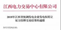 江西2018年統(tǒng)調(diào)發(fā)電企業(yè)發(fā)電權(quán)轉(zhuǎn)讓雙方掛牌交易:成交均價0.3643元/千瓦時