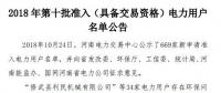 公示669家僅通過234家！河南2018年第十批準(zhǔn)入（具備交易資格）電力用戶名單