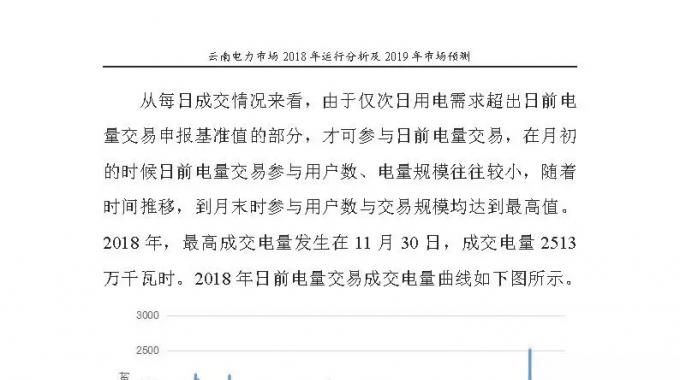 云南電力市場(chǎng)2018年運(yùn)行分析及2019年市場(chǎng)預(yù)測(cè)